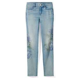 WHBM Mid Rise Everyday Soft Floral Print Slim Ankle Jeans Sz 6